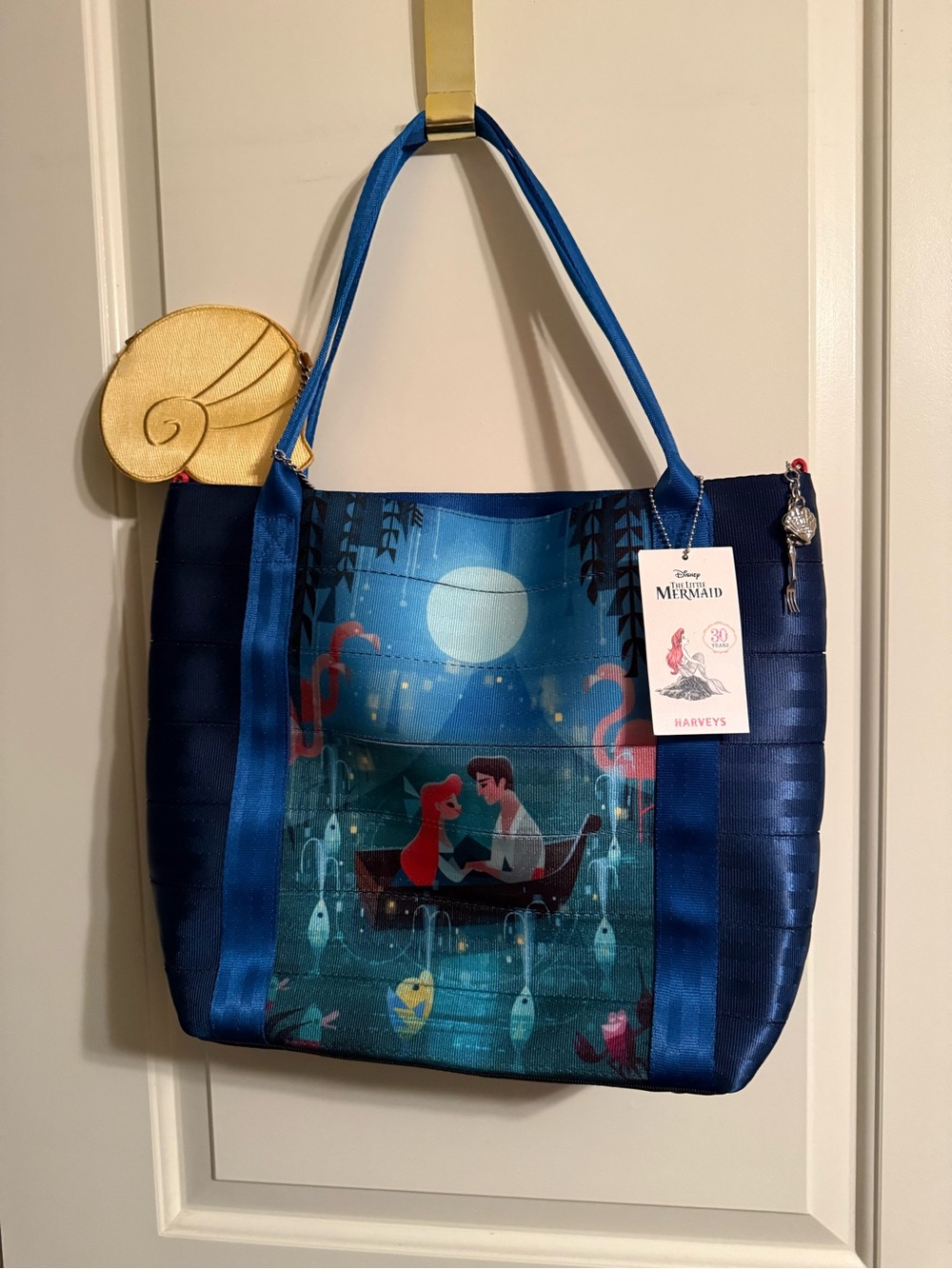 Harveys Little Mermaid 30th Anniversary Poster Tote with coin purse